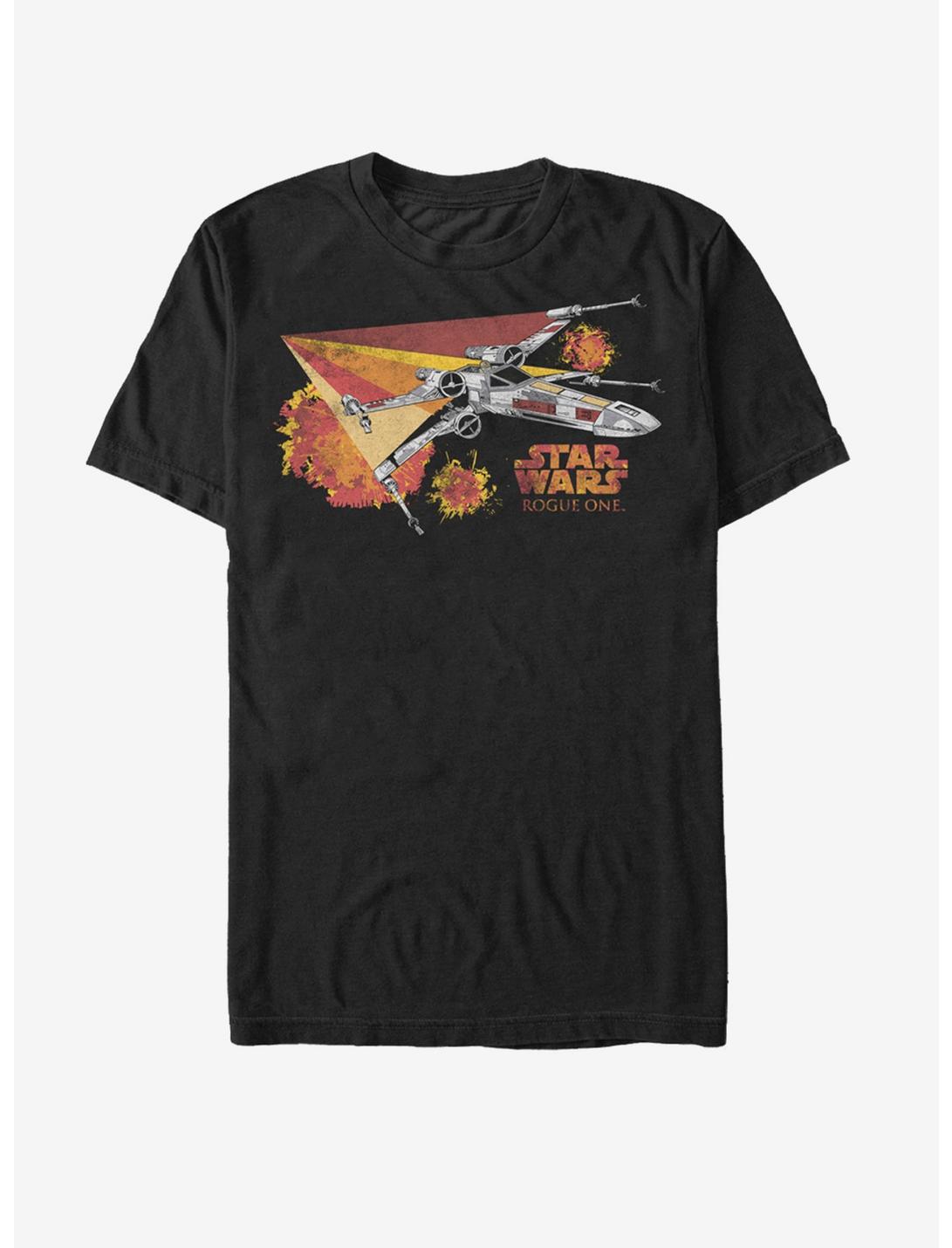 Star Wars X-Wing Fire Bursts T-Shirt, BLACK, hi-res