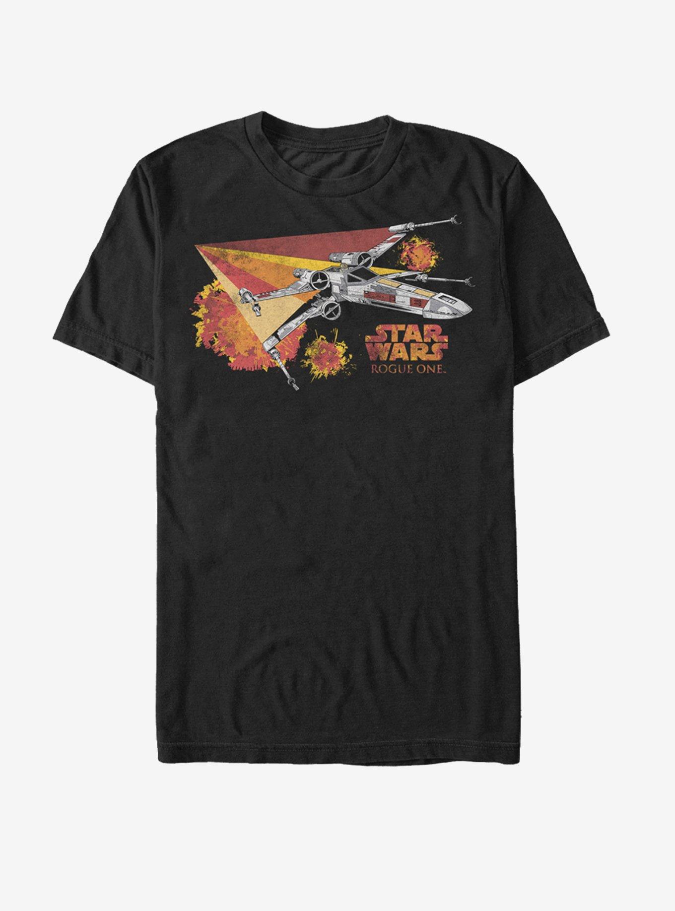 Star Wars X-Wing Fire Bursts T-Shirt, BLACK, hi-res