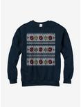 Plus Size Marvel Deadpool Taco Ugly Christmas Sweater Sweatshirt, NAVY, hi-res