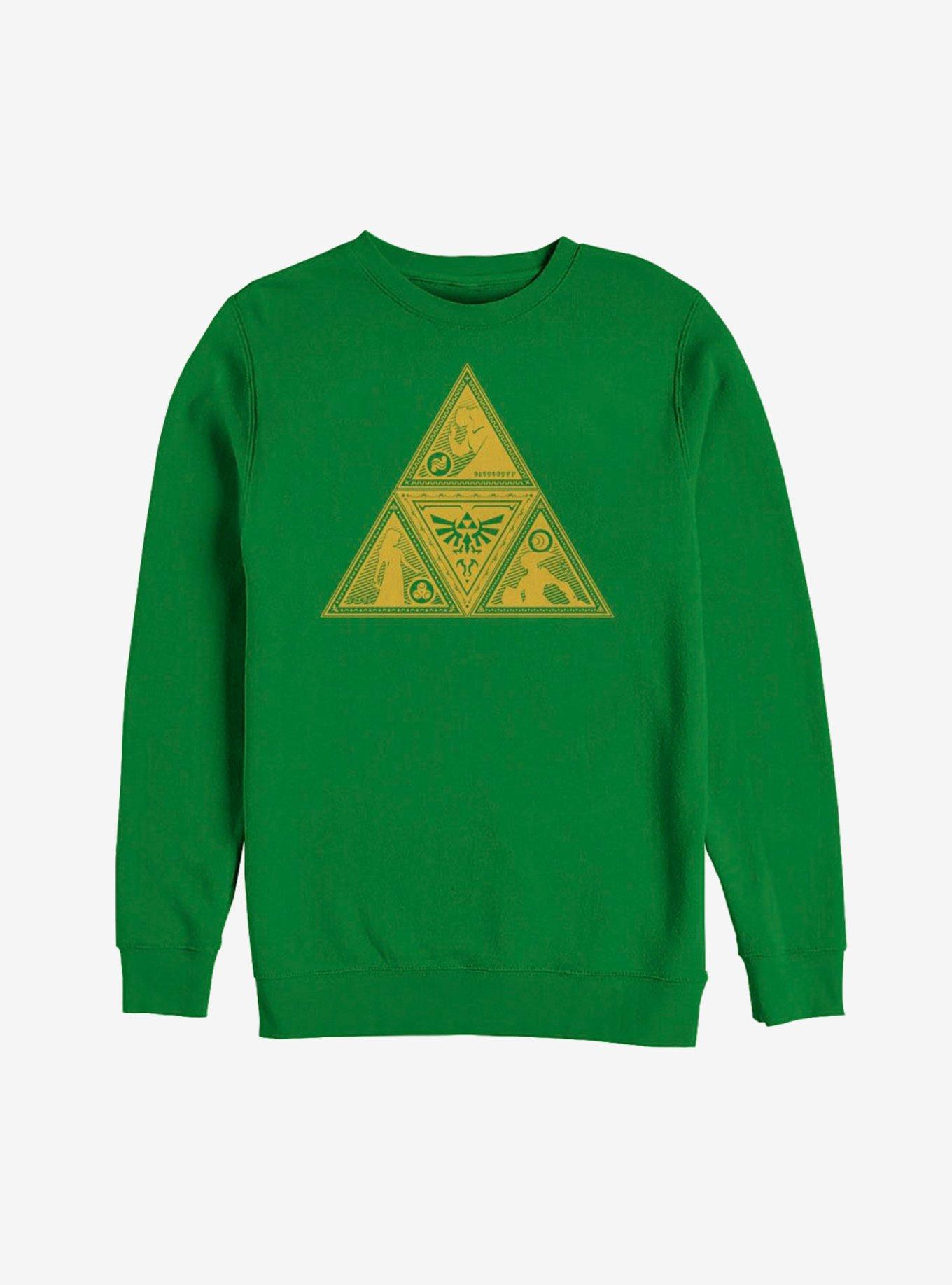 Nintendo Legend of Zelda Triforce Silhouette Sweatshirt, KELLY, hi-res