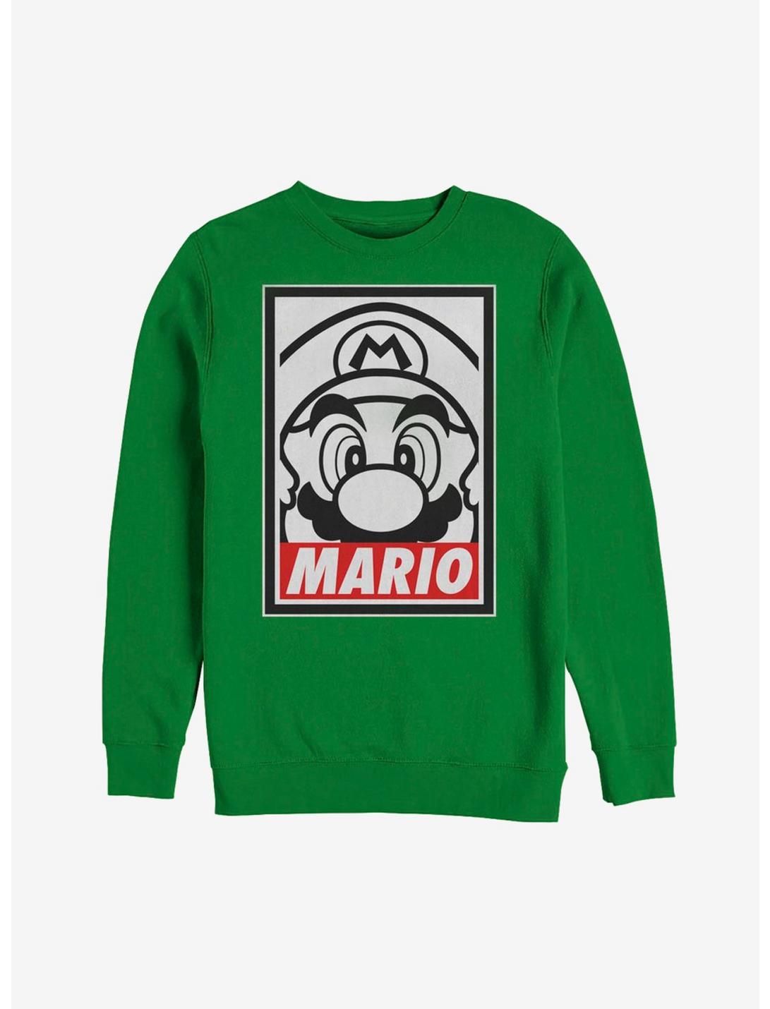 Nintendo Mario Close Up Sweatshirt, KELLY, hi-res