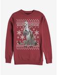 Frozen Ugly Christmas Sweater Friends Girls Sweatshirt, RED, hi-res