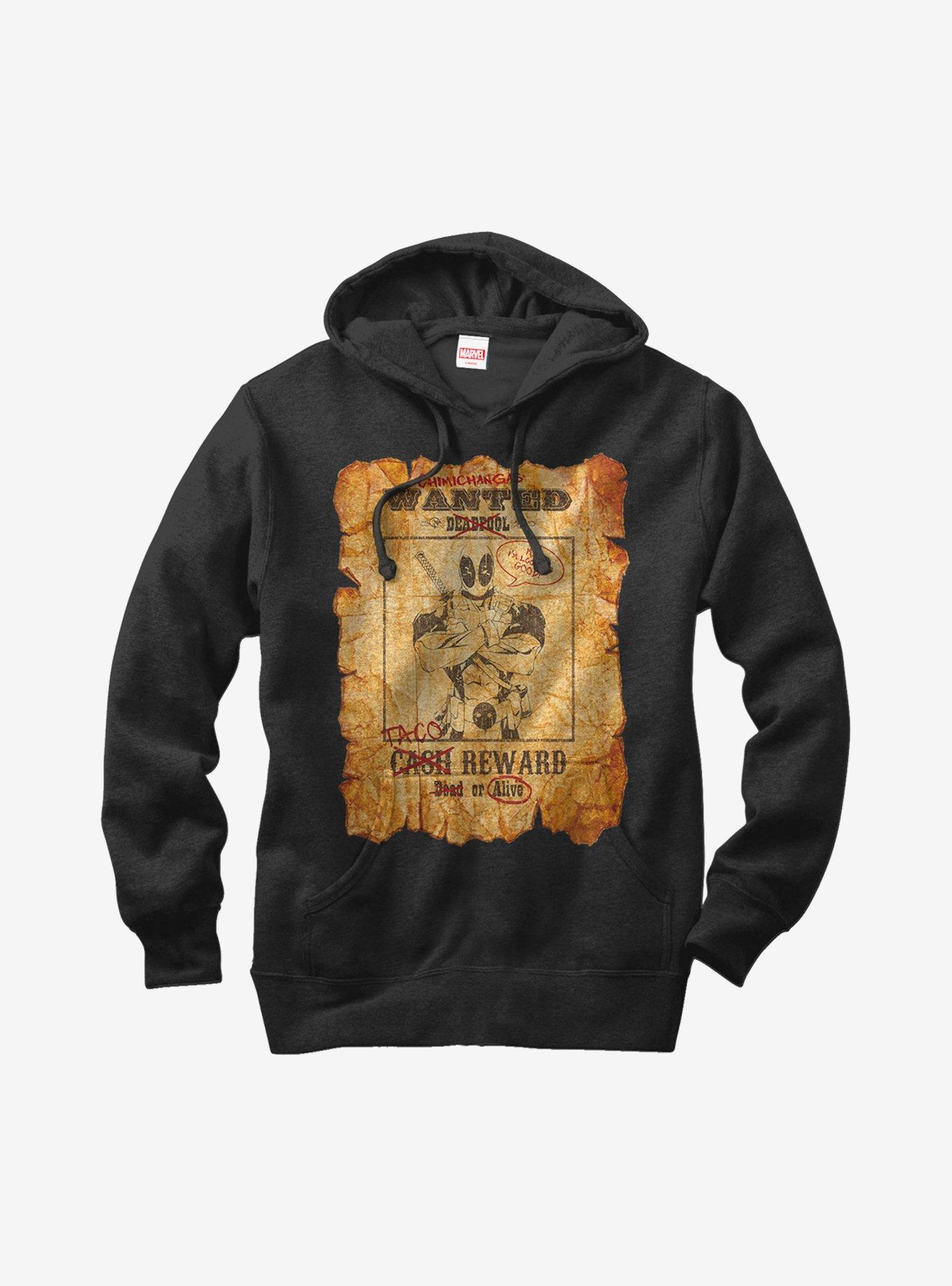 Marvel Deadpool Wanted Poster Hoodie, BLACK, hi-res