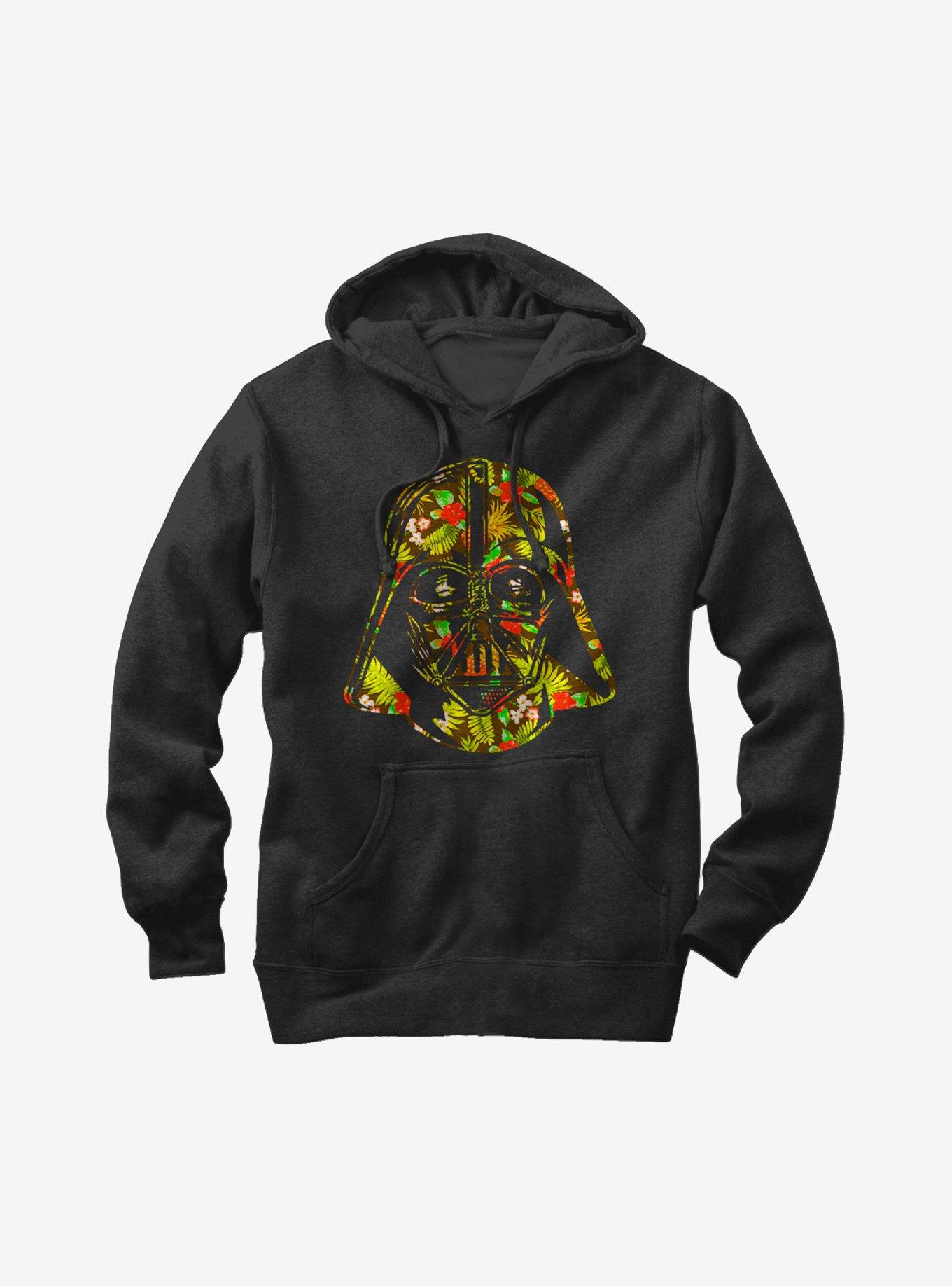 Star Wars Hawaiian Print Darth Vader Helmet Hoodie, BLACK, hi-res