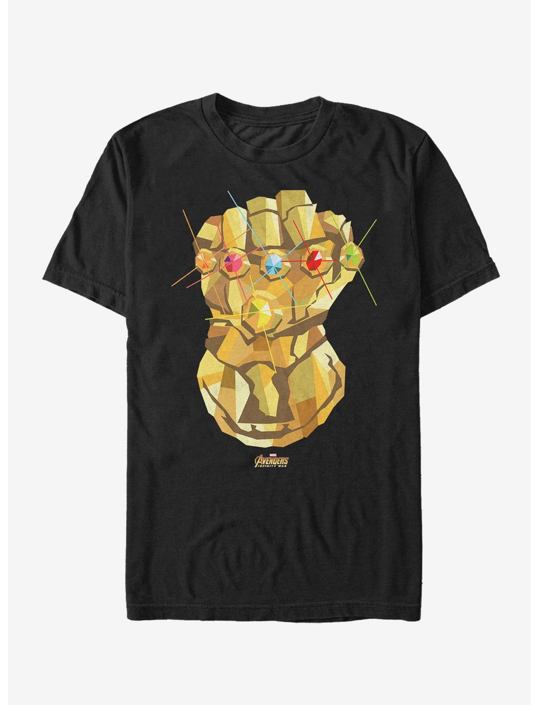 Marvel Avengers: Infinity War Geometric Gauntlet T-Shirt, BLACK, hi-res