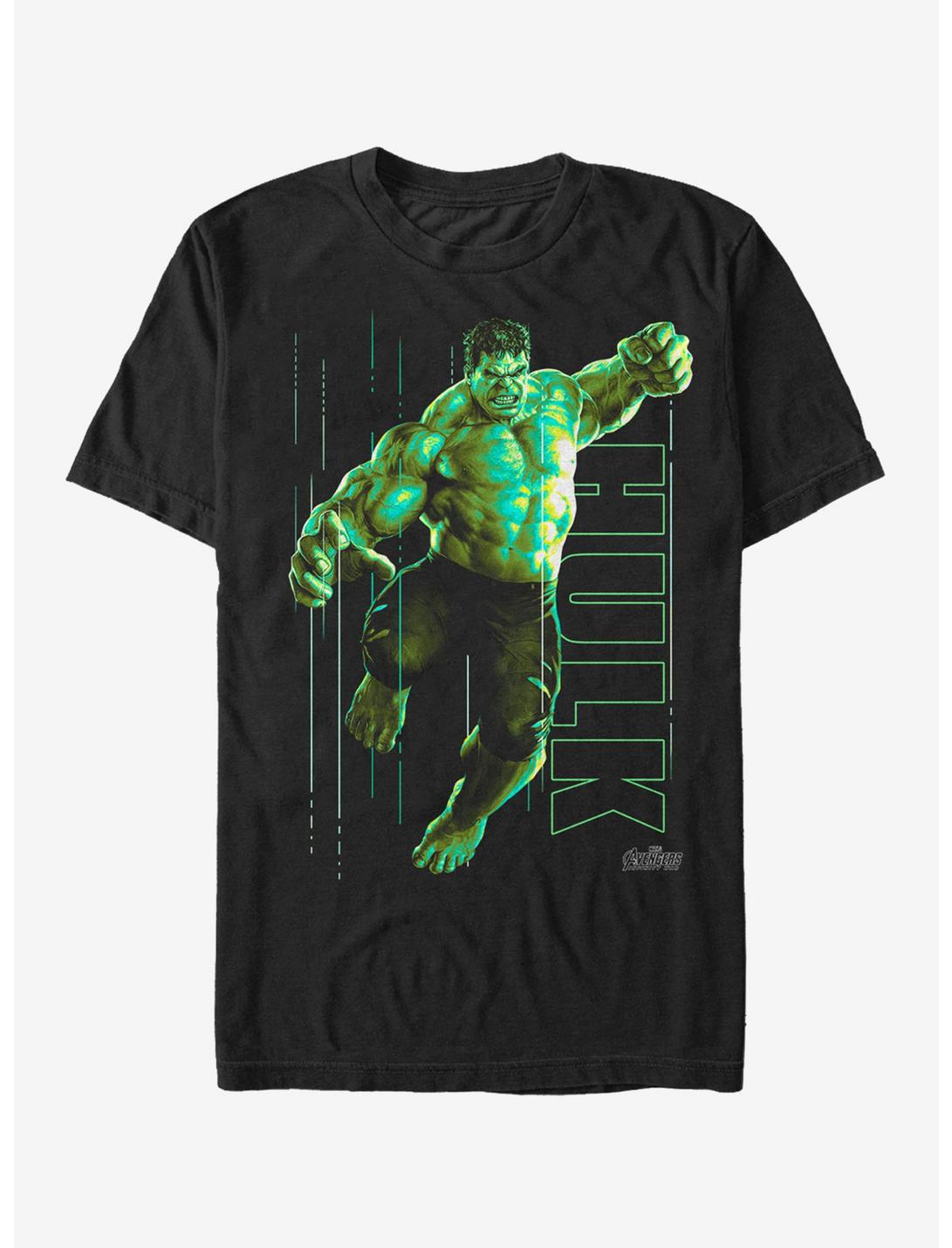 Marvel Avengers: Infinity War Hulk Portrait T-Shirt, BLACK, hi-res