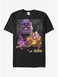Marvel Avengers: Infinity War Thanos Stained Glass T-Shirt, BLACK, hi-res