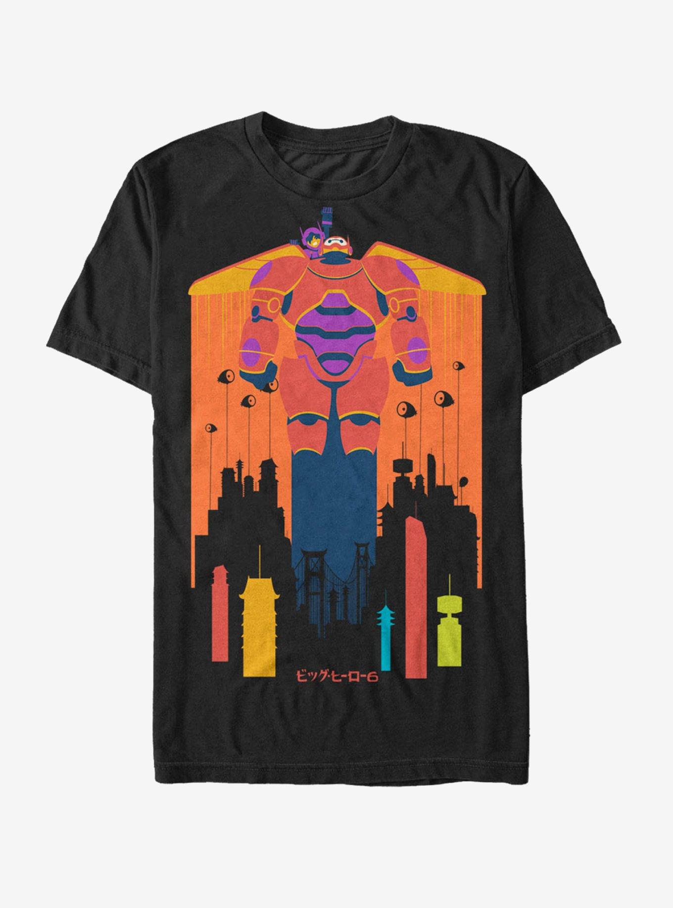 Big Hero 6 Baymax and Hiro Fly T-Shirt, BLACK, hi-res