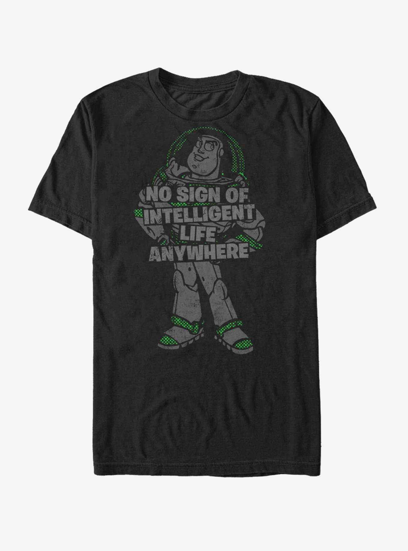 Toy Story Buzz Lightyear No Sign of Intelligent Life T-Shirt, , hi-res