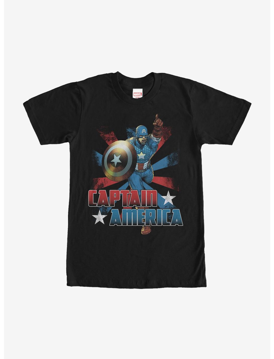 Marvel Captain America Star T-Shirt, BLACK, hi-res