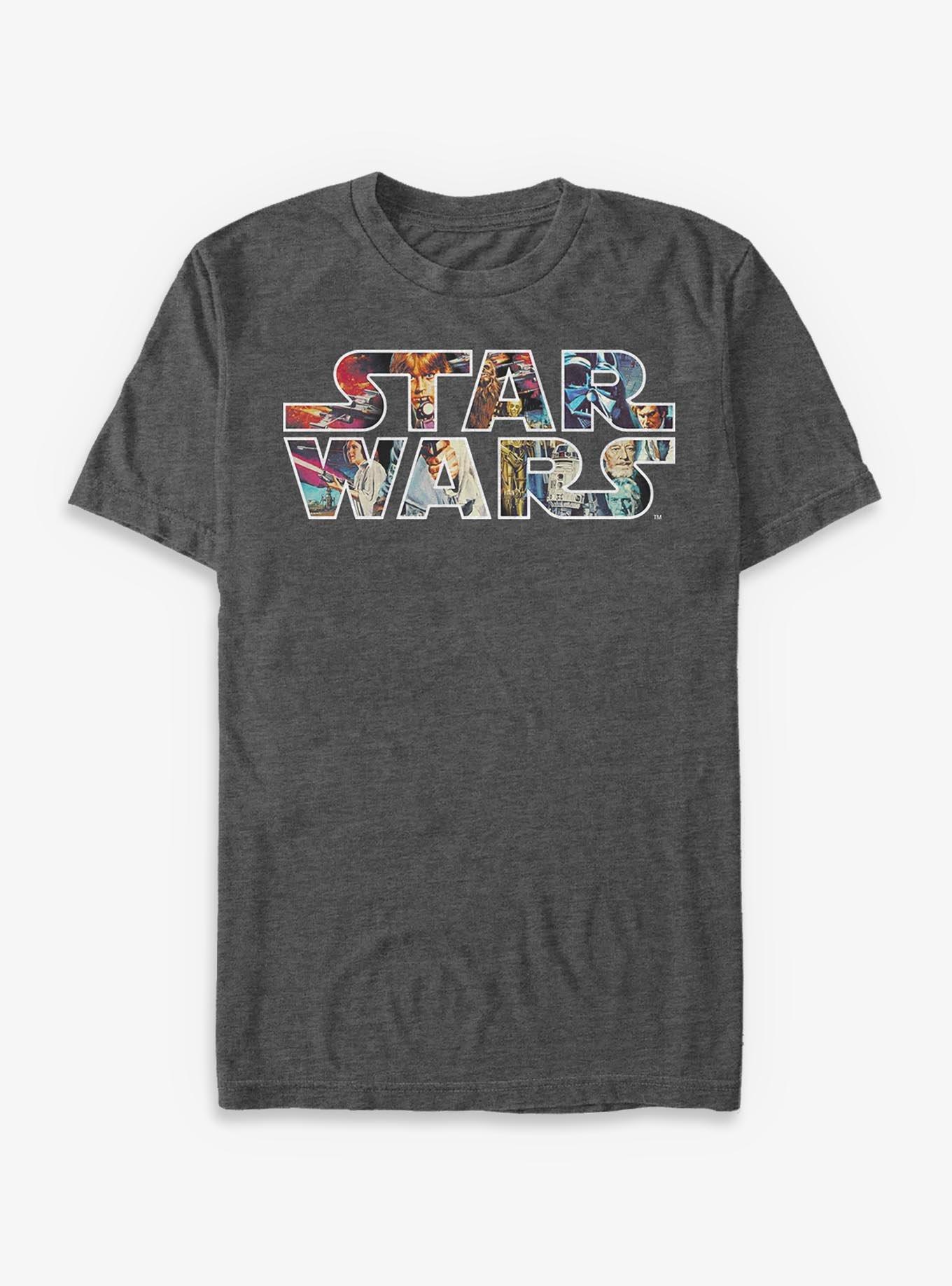 Star Wars Classic Poster Logo T-Shirt, BLACK, hi-res