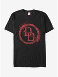 Marvel Daredevil Logo Splatter T-Shirt, BLACK, hi-res