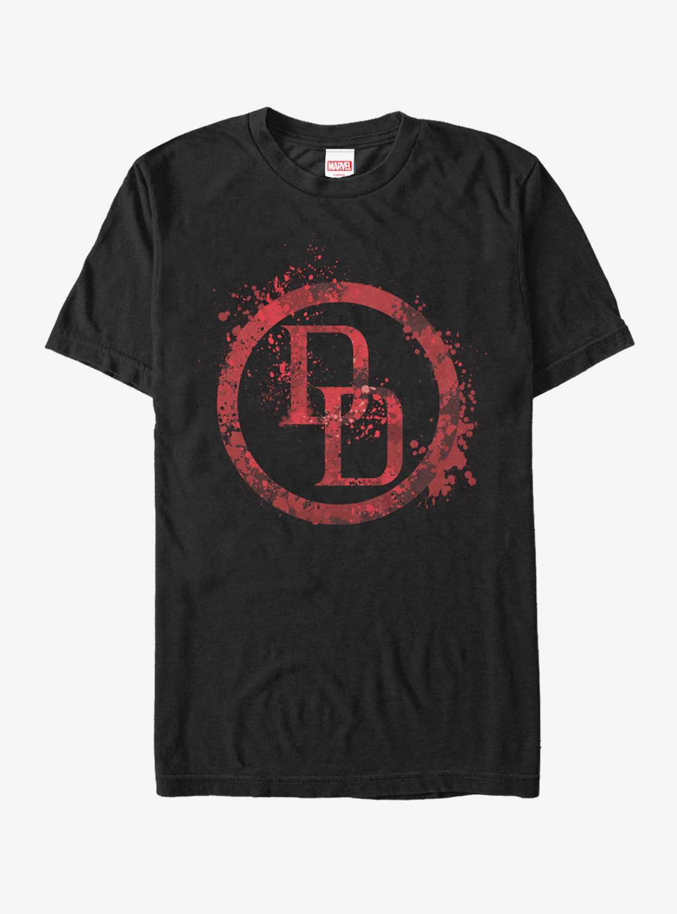 Marvel Daredevil Logo Splatter T-Shirt - BLACK | Hot Topic