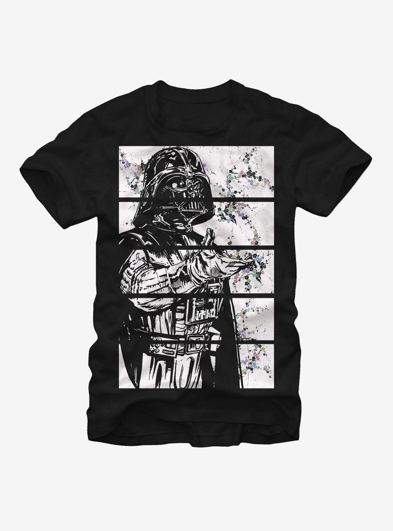 Star Wars Darth Vader Cherry Blossoms T-Shirt, BLACK, hi-res