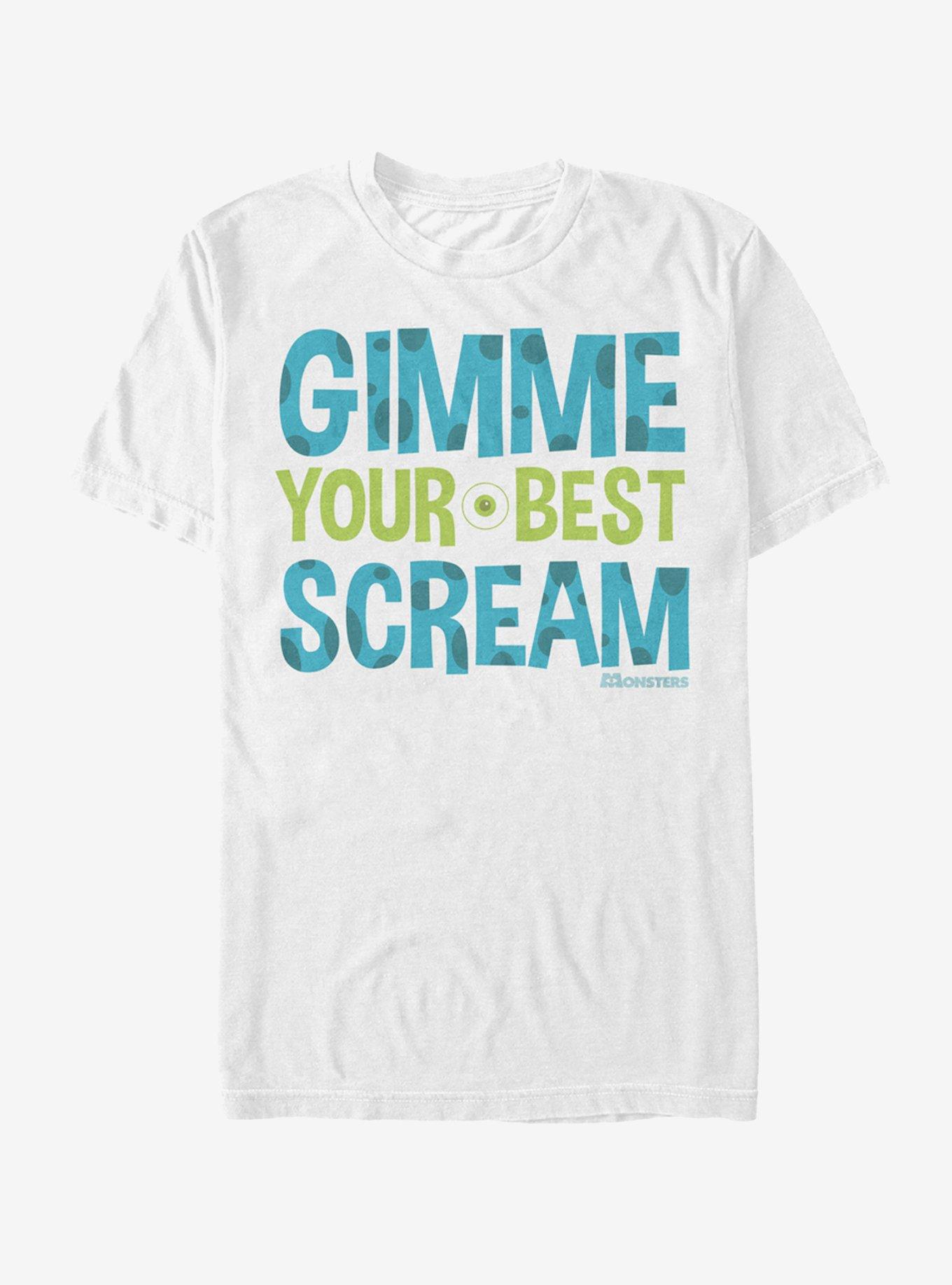 Monsters Inc. Gimme Your Best Scream T-Shirt, WHITE, hi-res