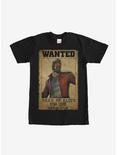 Marvel Guardians of the Galaxy Star-Lord Wanted Poster T-Shirt, BLACK, hi-res
