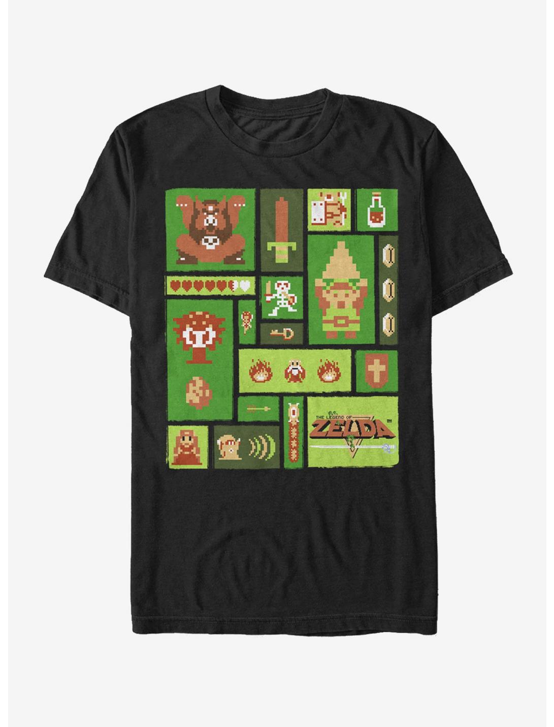 Nintendo Legend of Zelda Collage T-Shirt, BLACK, hi-res