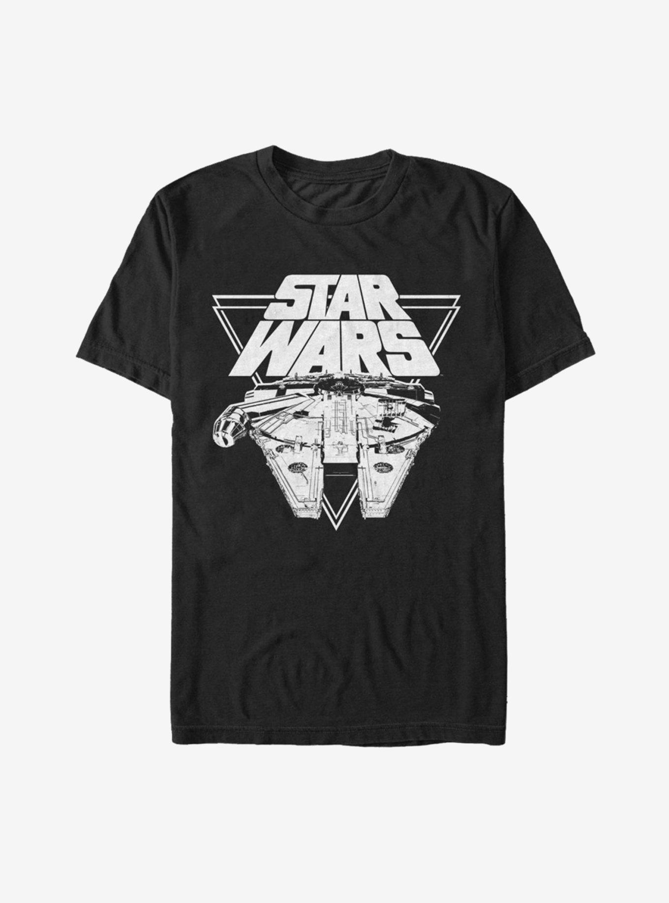 Star Wars Millennium Falcon Triangle T-Shirt, BLACK, hi-res