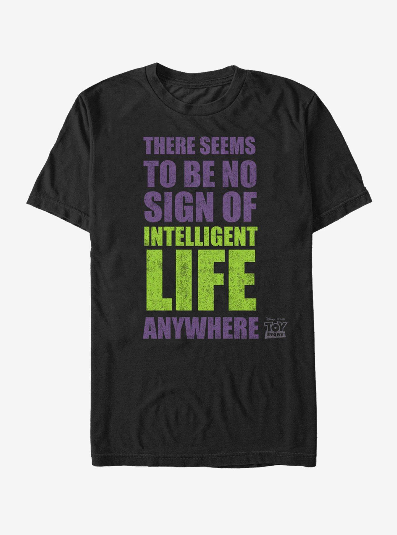 Toy Story No Intelligent Life Anywhere T-Shirt, BLACK, hi-res