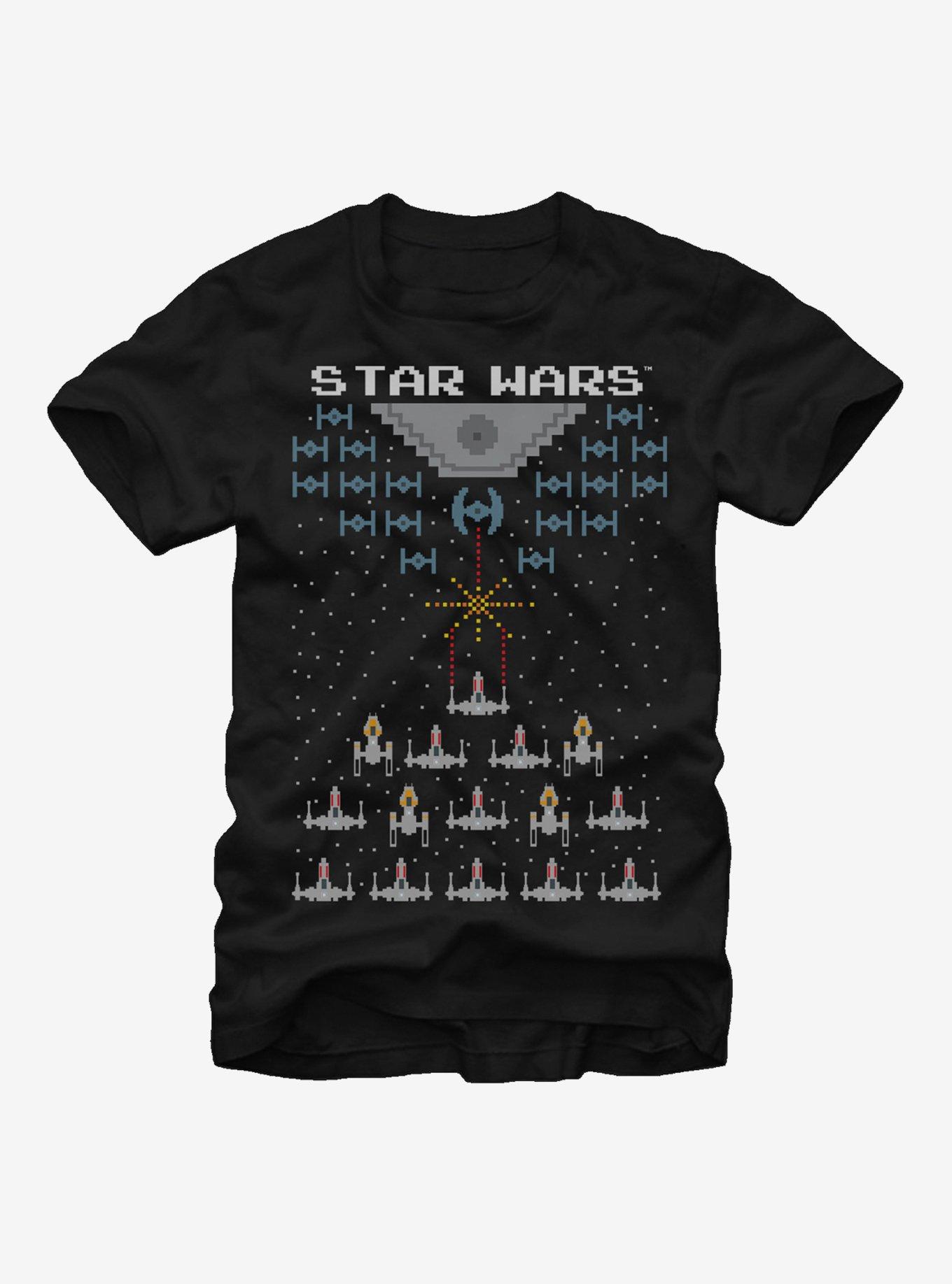 Star Wars Pixel Battle of Yavin T-Shirt, BLACK, hi-res