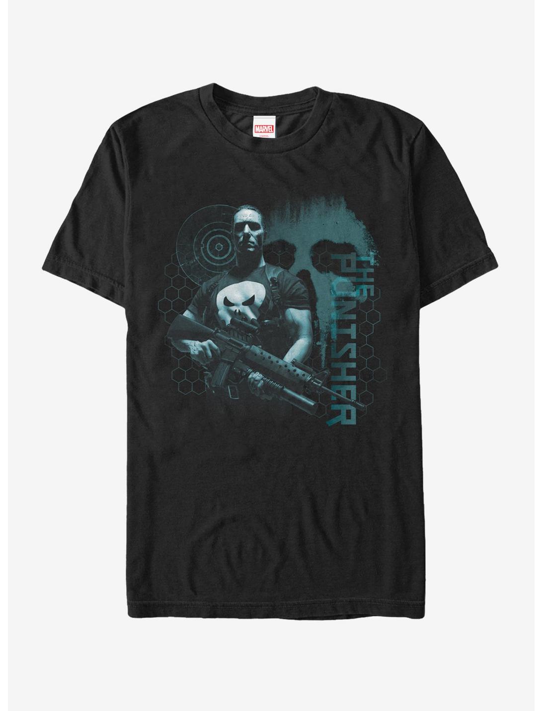 Marvel The Punisher Armed Target T-Shirt, BLACK, hi-res