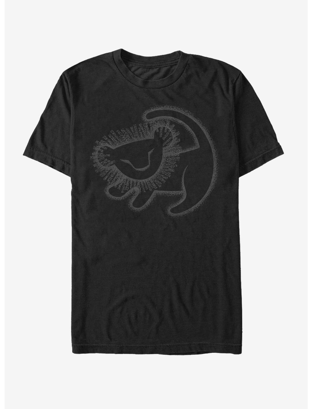 Plus Size Lion King Simba Cave Painting T-Shirt, BLACK, hi-res