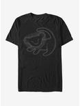 Plus Size Lion King Simba Cave Painting T-Shirt, BLACK, hi-res