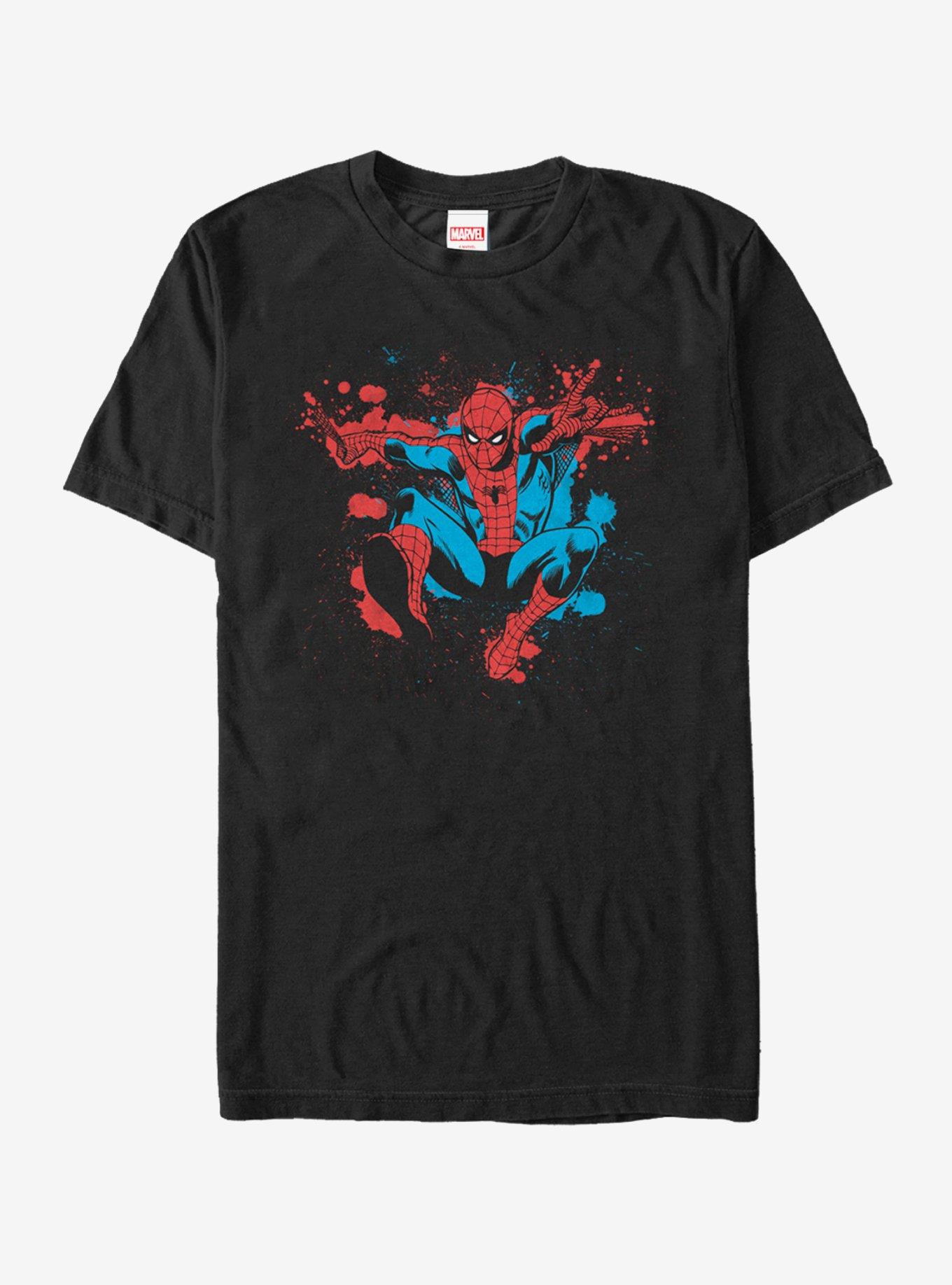 Marvel Spider-Man Paint Splatter Jump T-Shirt