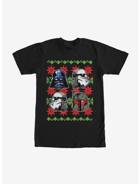 Plus Size Star Wars Ugly Christmas Sweater Empire Helmets T-Shirt, , hi-res