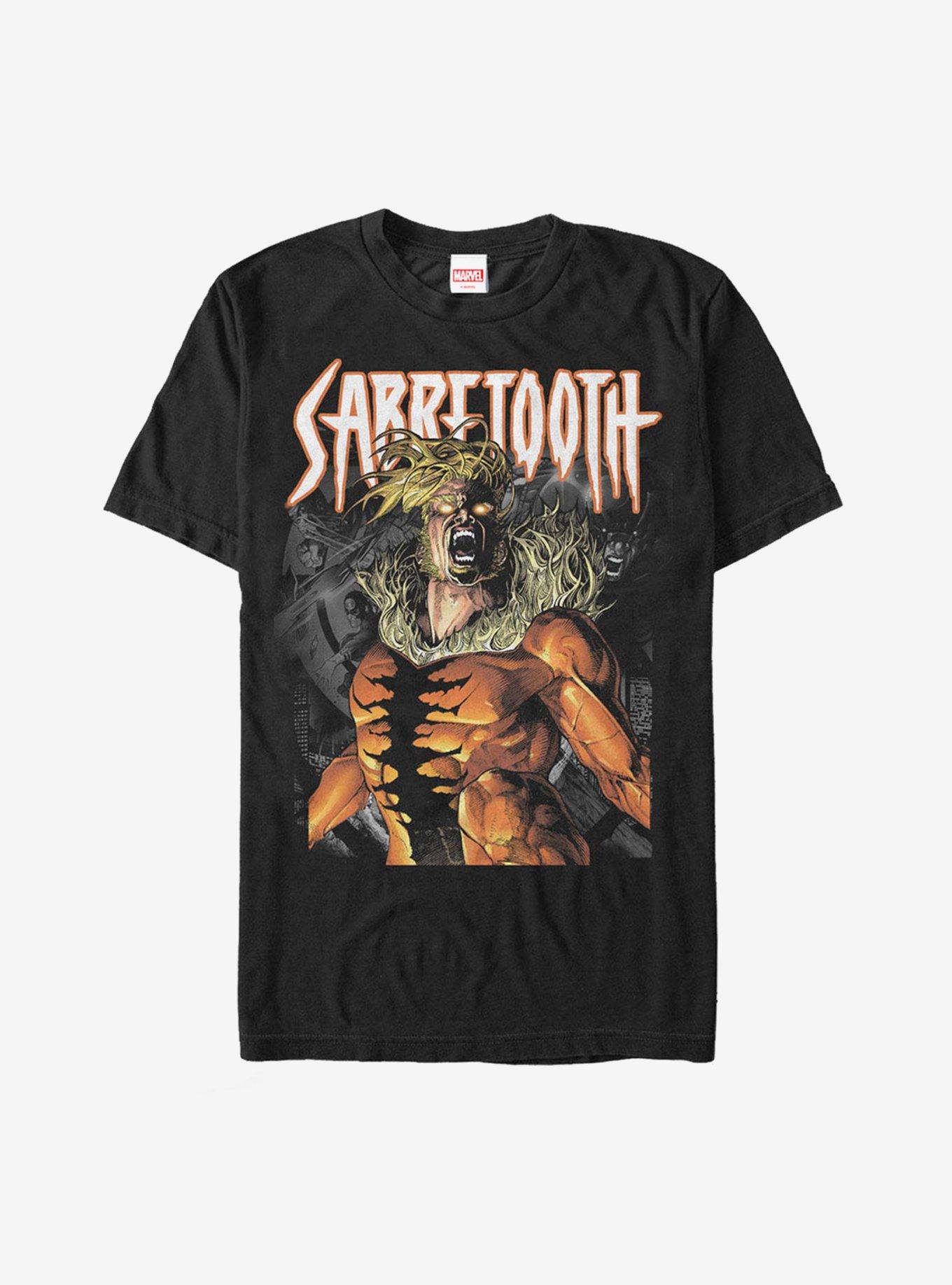 Marvel X-Men Sabretooth Metal T-Shirt, , hi-res