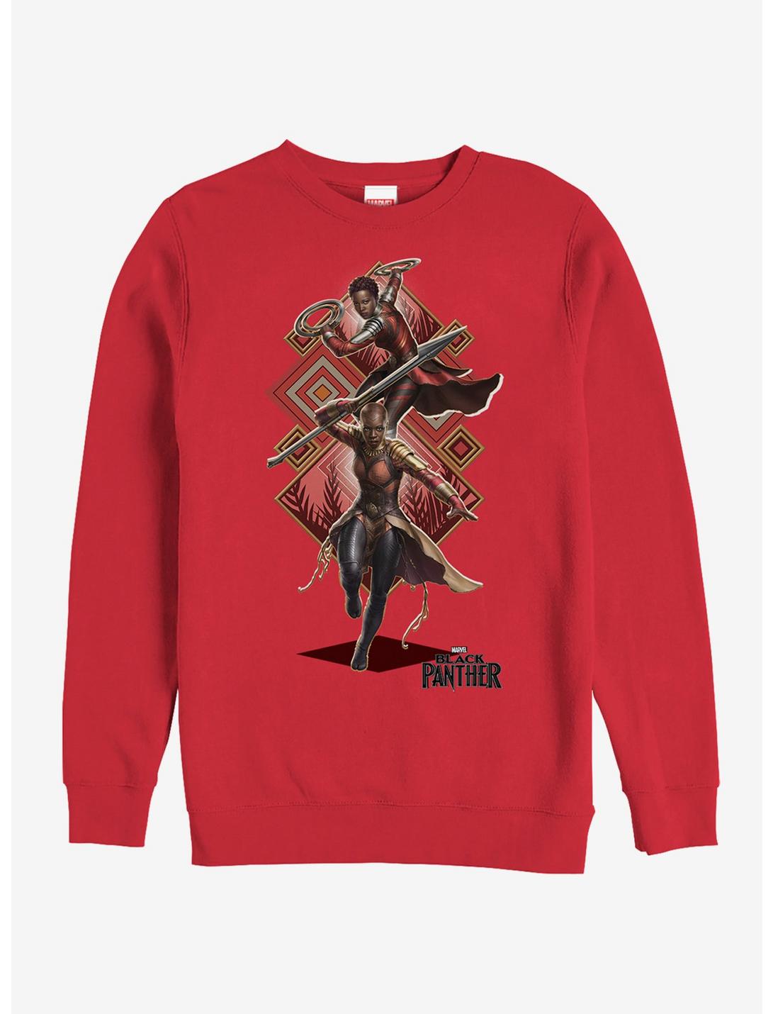 Marvel Black Panther 2018 Special Forces Girls Sweatshirt, RED, hi-res