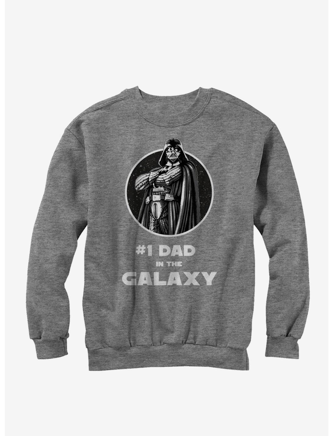 Plus Size Star Wars Darth Vader Best Dad Sweatshirt, ATH HTR, hi-res
