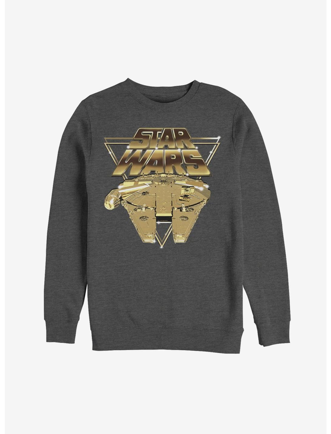 Star Wars Millennium Falcon Pixel Sweatshirt, CHAR HTR, hi-res