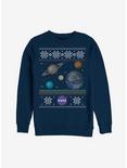 NASA Planet Ugly Christmas Sweater Print Sweatshirt, NAVY, hi-res