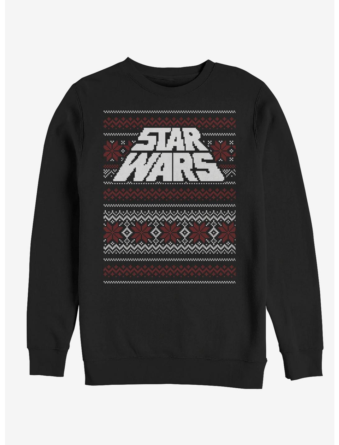Star Wars Ugly Christmas Sweater Logo Sweatshirt, BLACK, hi-res