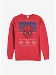 Plus Size Marvel Ugly Christmas Sweater Spider-Man Web Sweatshirt, RED, hi-res