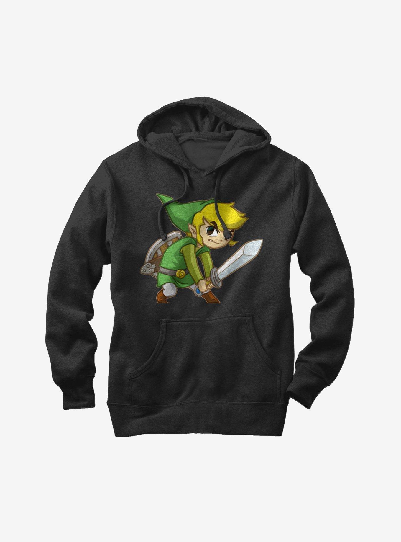 Nintendo Legend of Zelda Spirit Tracks Link Hoodie, BLACK, hi-res