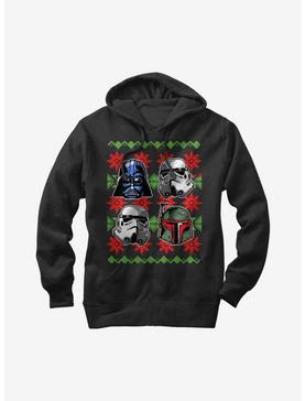 Plus Size Star Wars Ugly Christmas Sweater Empire Helmets Hoodie, , hi-res