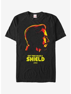 Plus Size Marvel Avengers: Infinity War Get Captain America a Shield T-Shirt, , hi-res