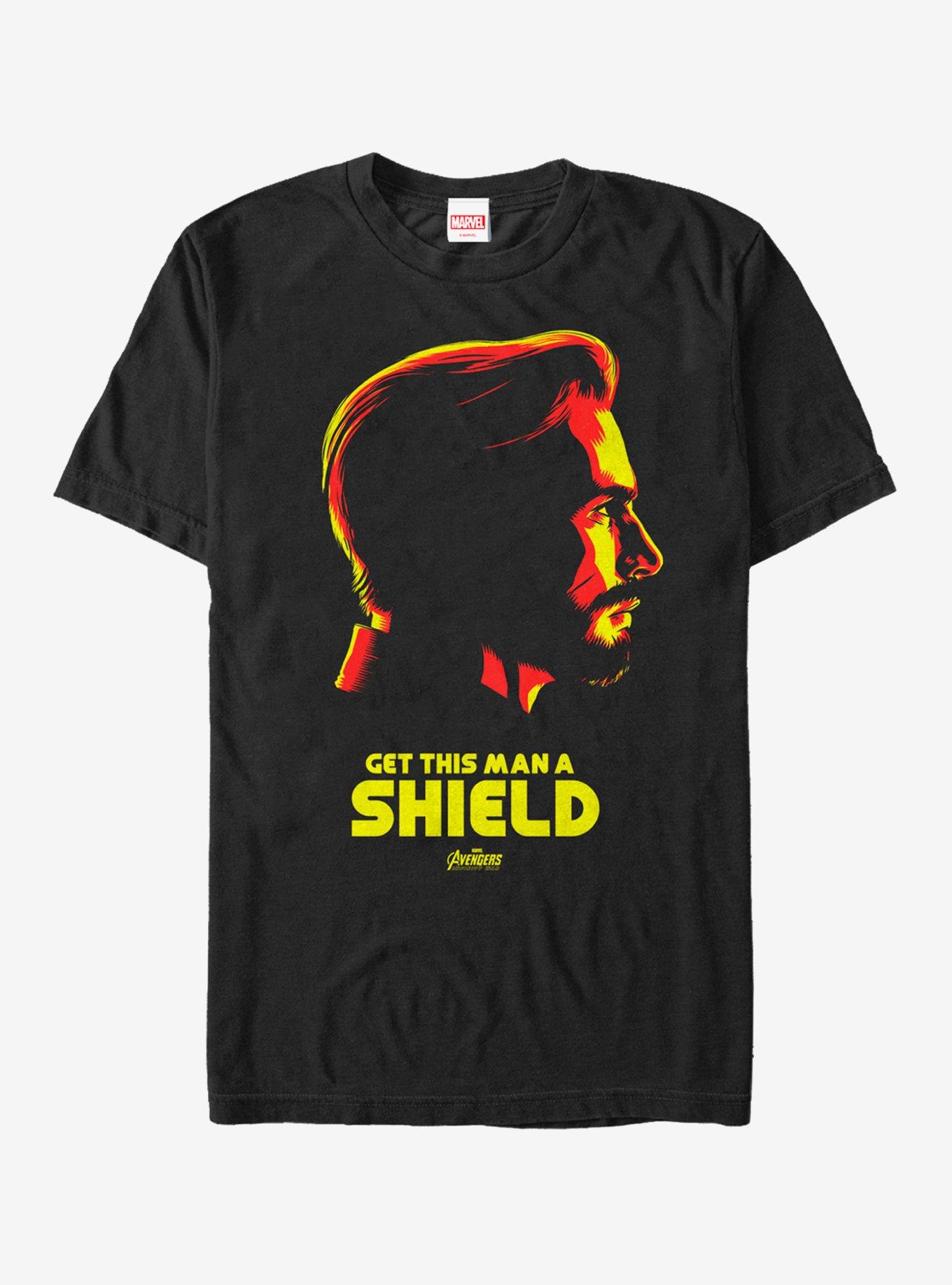 Marvel Avengers: Infinity War Get Captain America a Shield T-Shirt, BLACK, hi-res