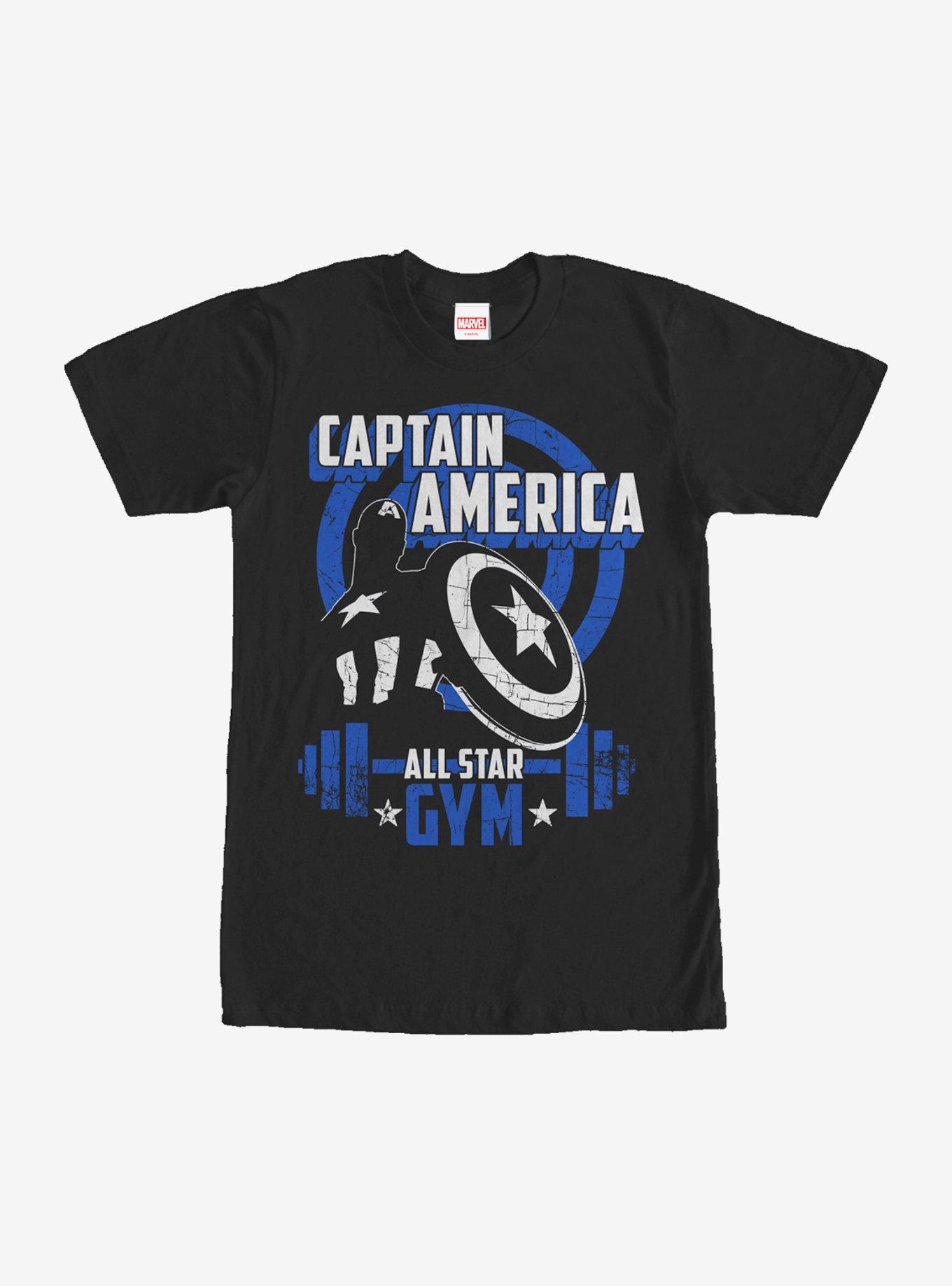 Marvel Captain America All Star Gym T-Shirt, BLACK, hi-res