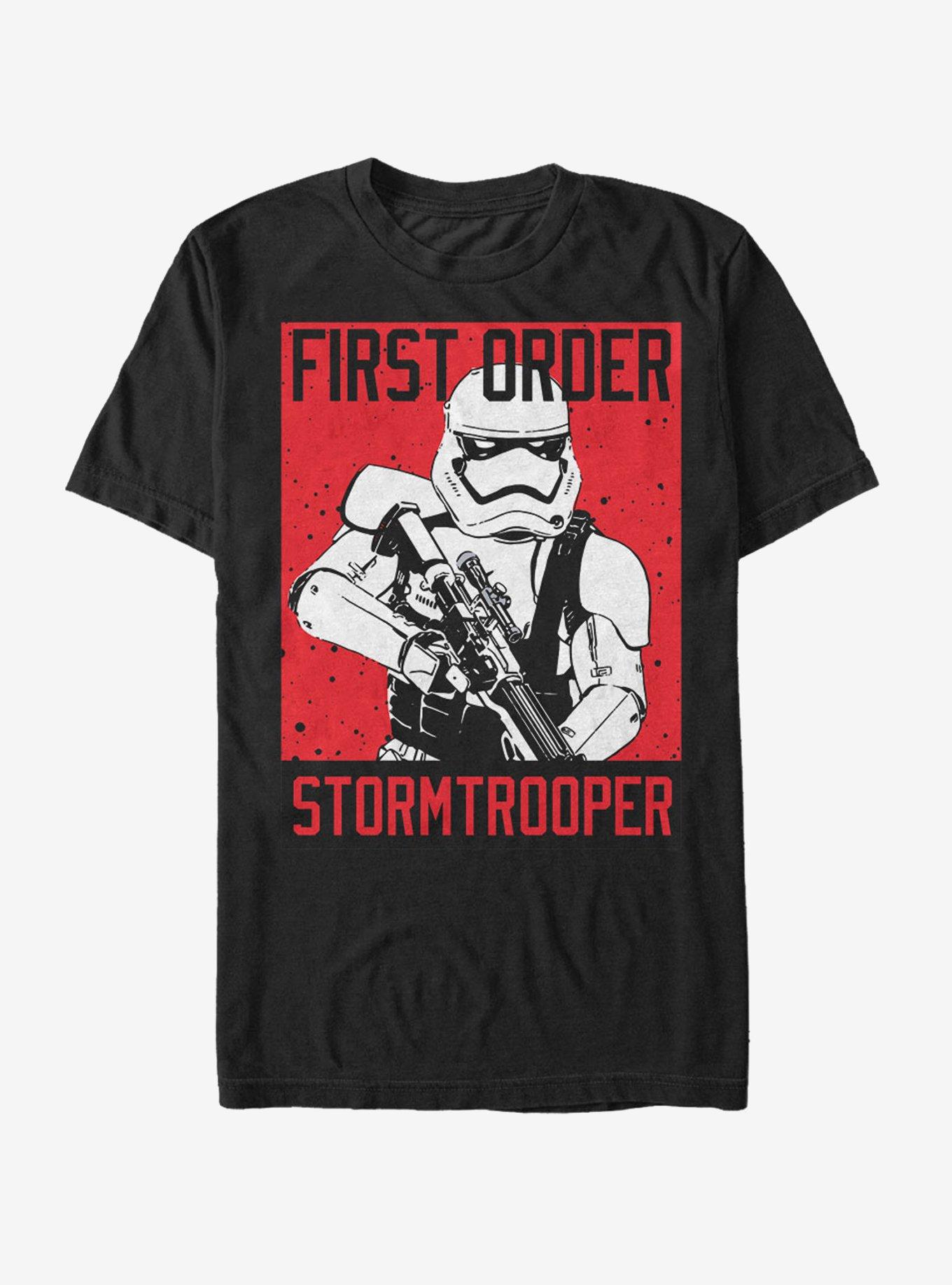 Star Wars First Order Stormtrooper Poster T-Shirt, BLACK, hi-res