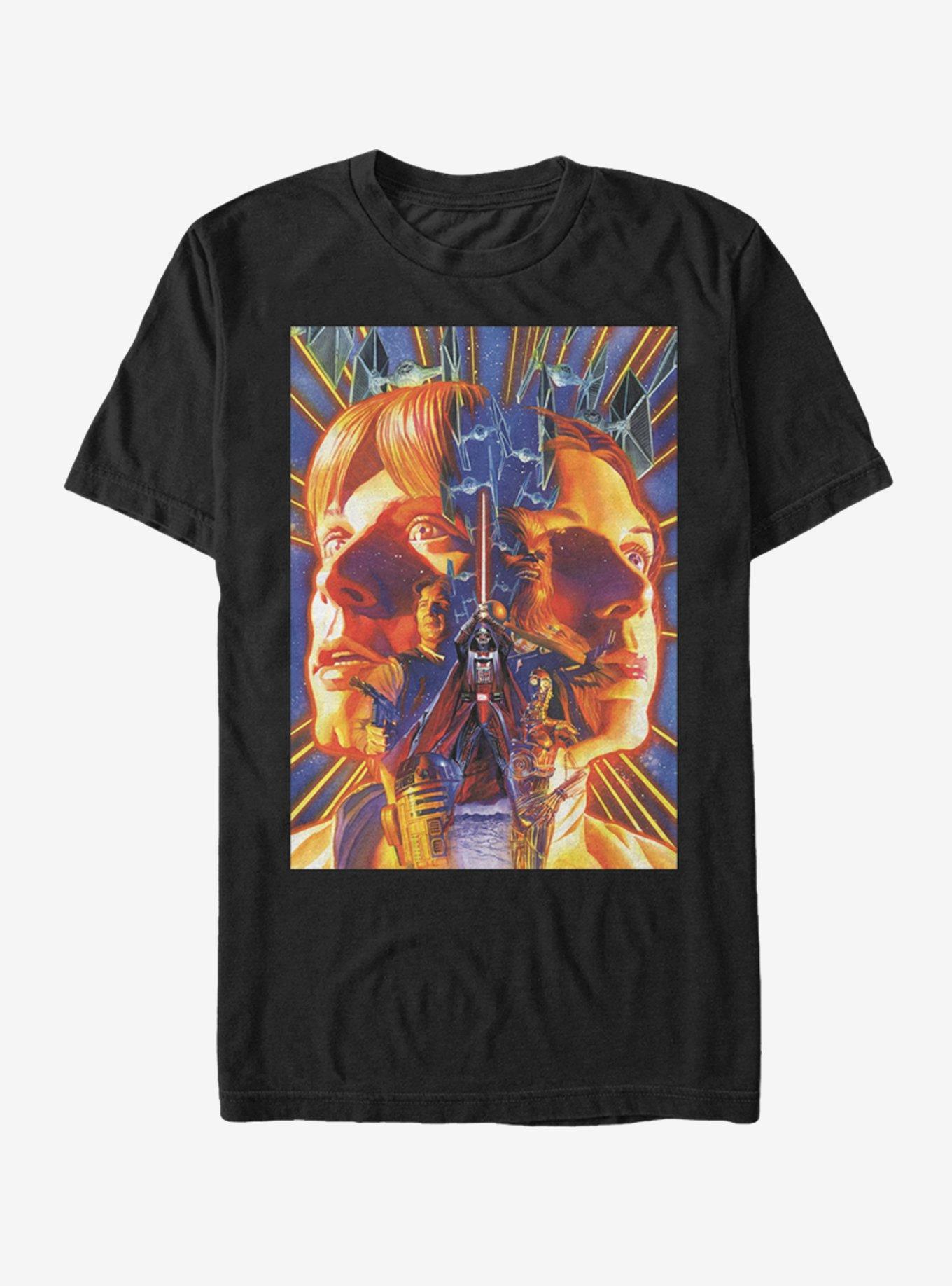 Star Wars Luke and Leia Face Off T-Shirt, BLACK, hi-res