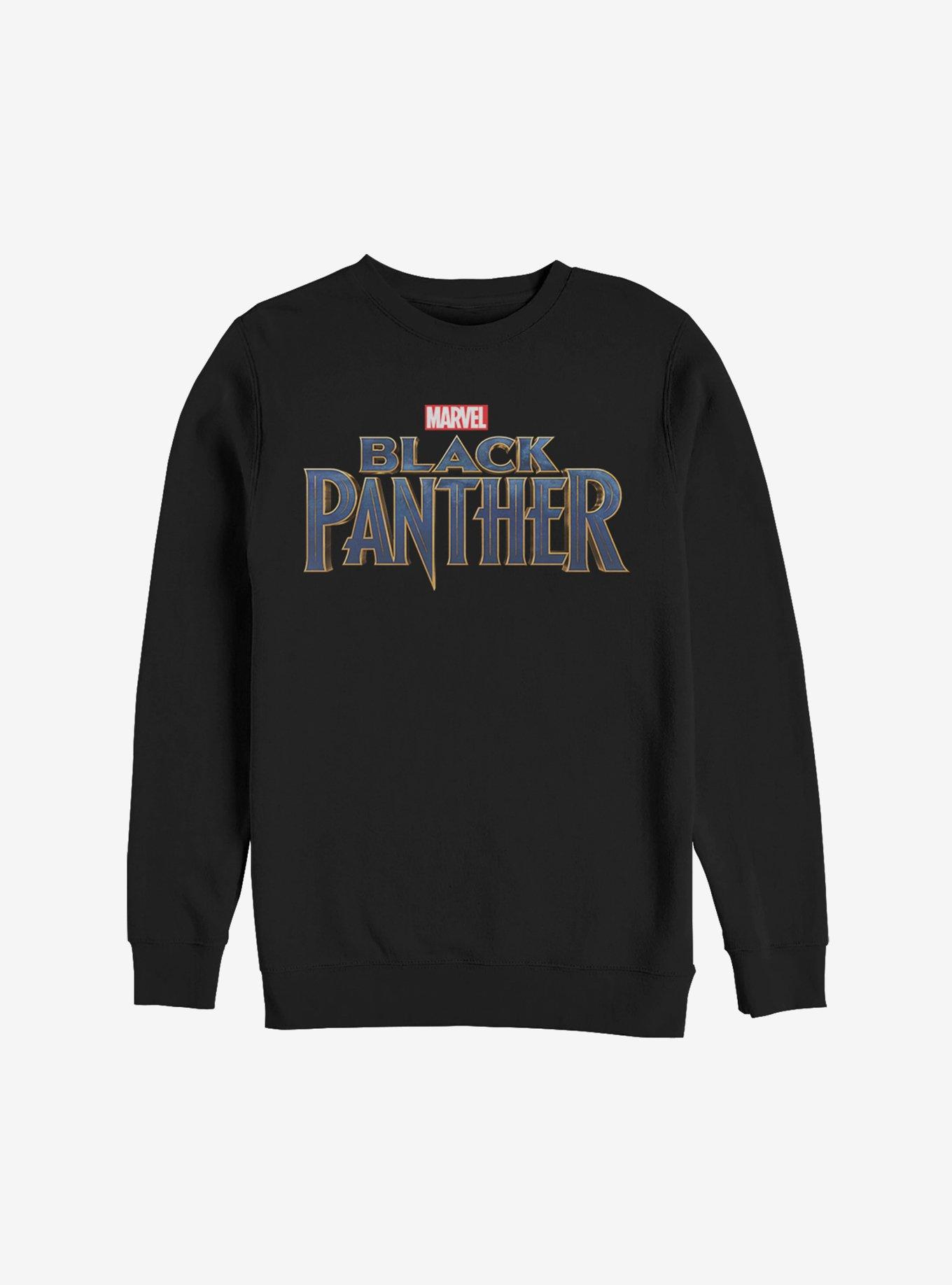 Marvel Black Panther 2018 Text Logo Sweatshirt, BLACK, hi-res