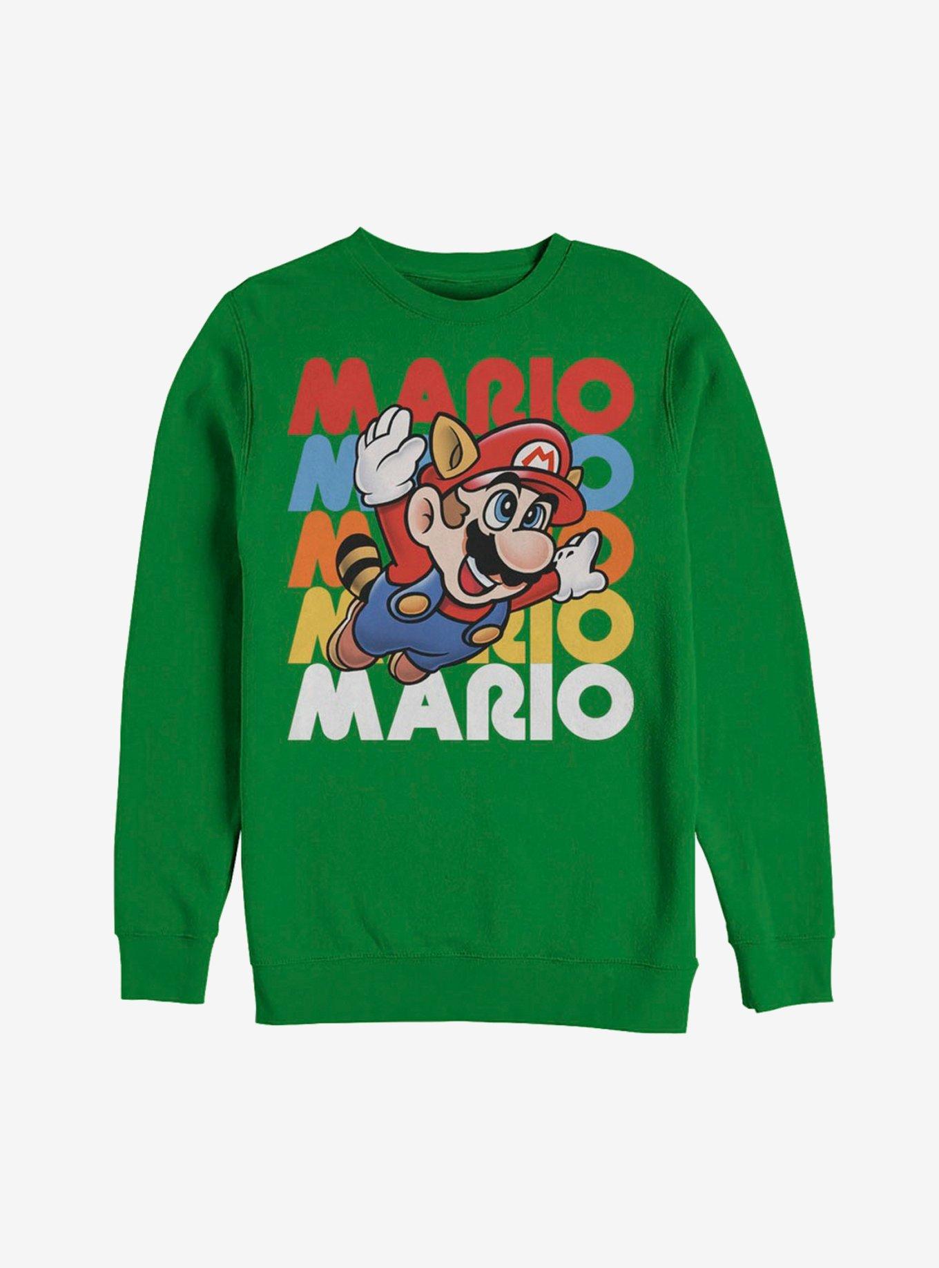 Nintendo Flying Raccoon Mario Sweatshirt, KELLY, hi-res