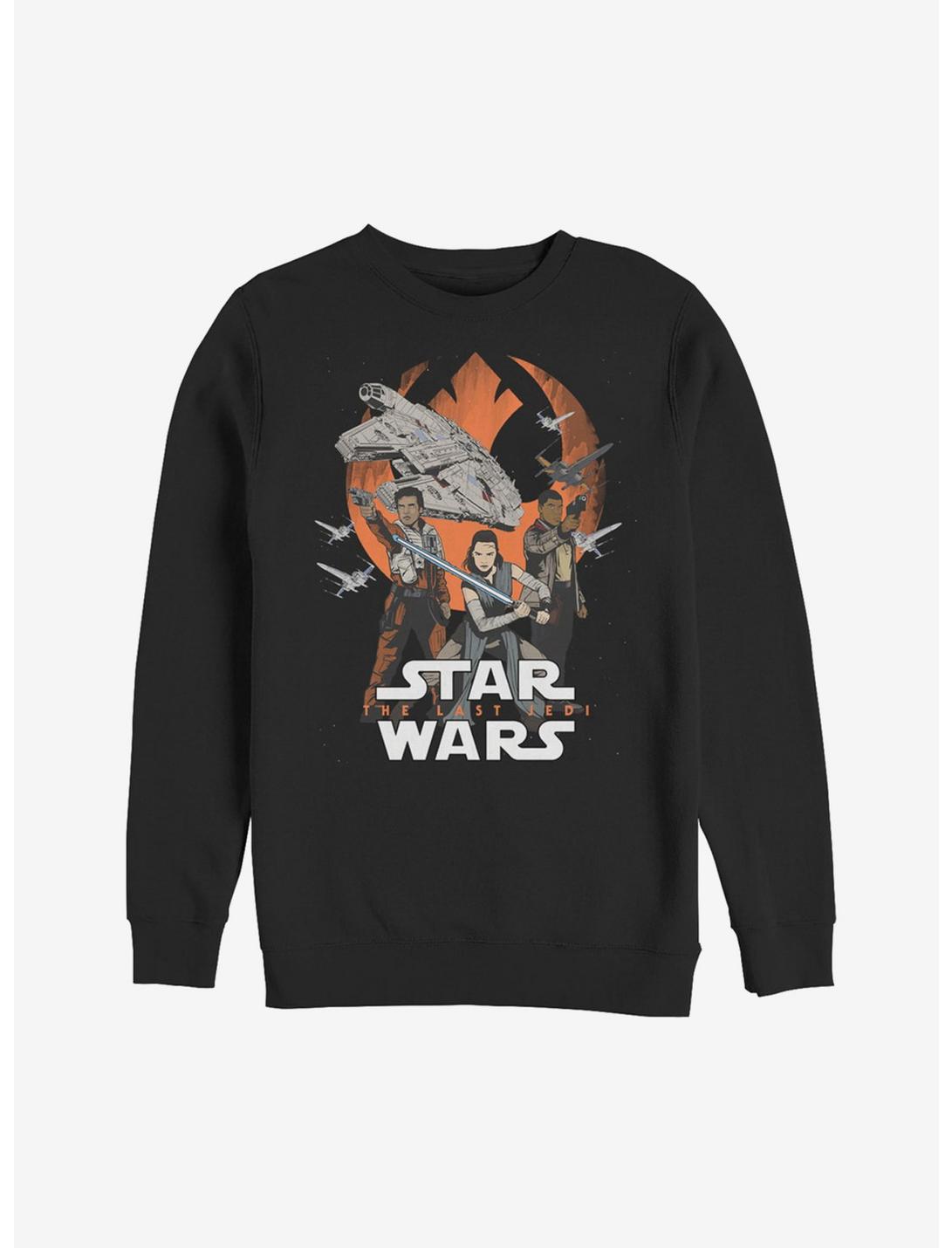 Star Wars Rebel Trio Sweatshirt, BLACK, hi-res