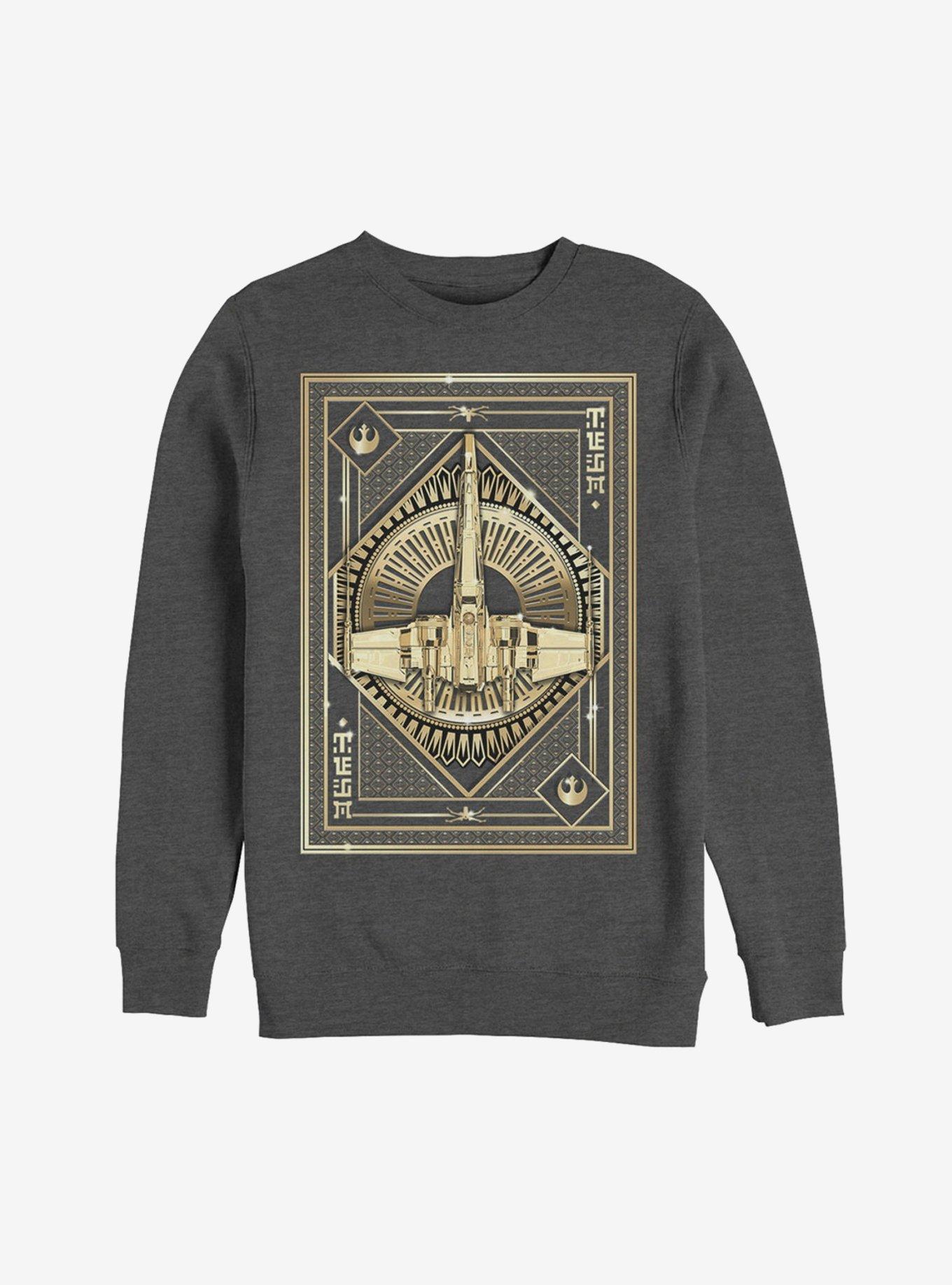 Star Wars X-Wing Card Sweatshirt, CHAR HTR, hi-res