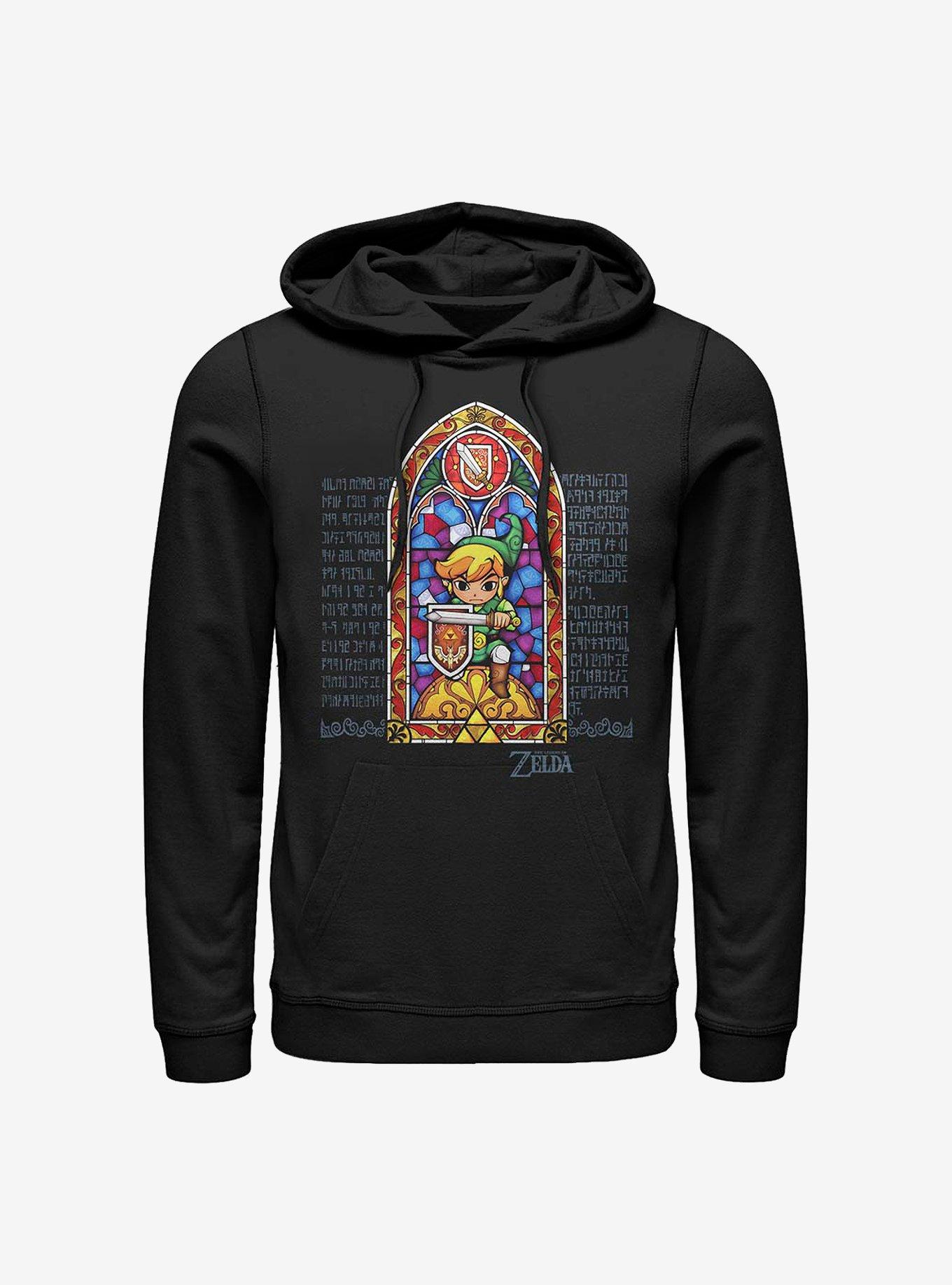 Nintendo Legend of Zelda Stained Glass Hoodie, BLACK, hi-res