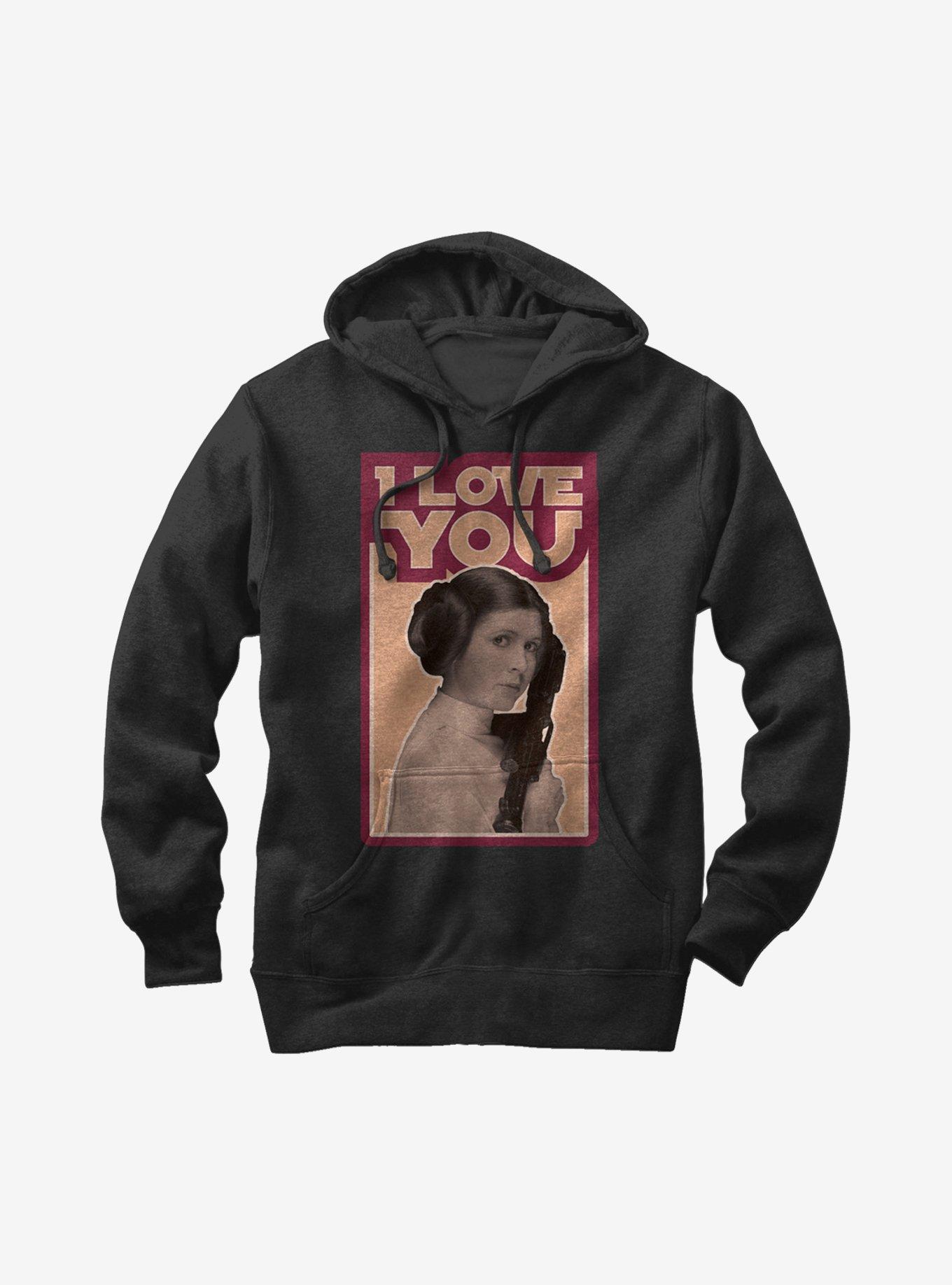 Star Wars Princess Leia Quote I Love You Girls Hoodie, BLACK, hi-res