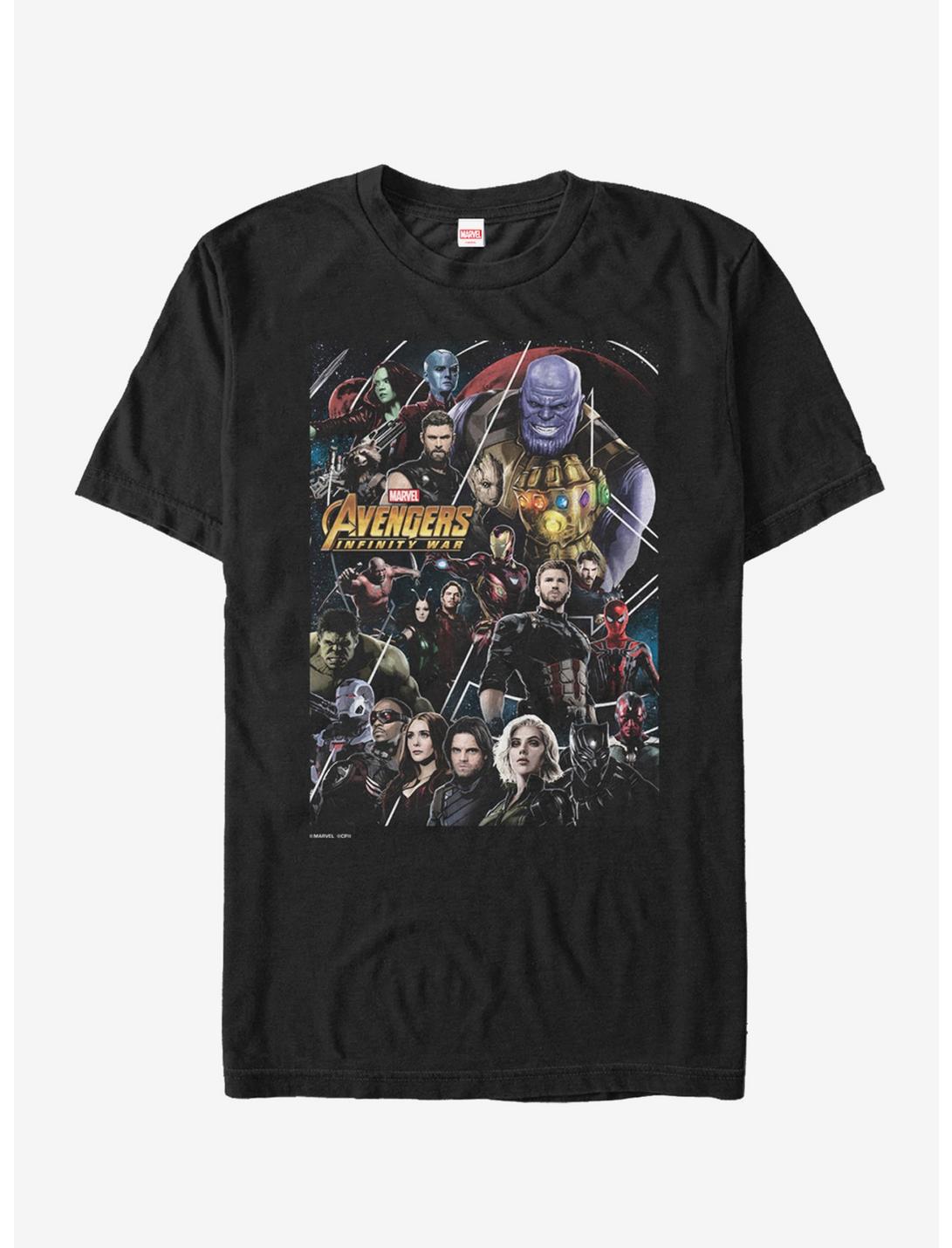 Plus Size Marvel Avengers: Infinity War Character View T-Shirt, BLACK, hi-res